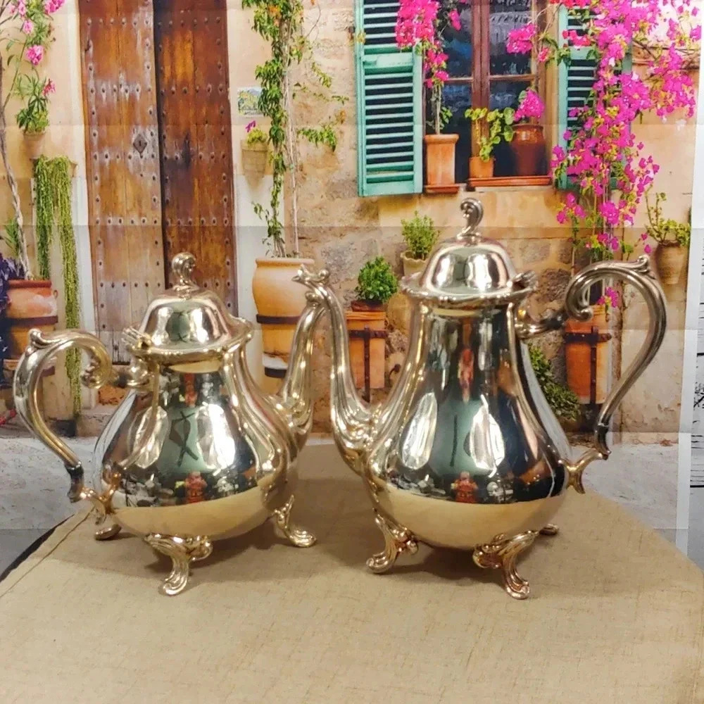 Antique Silver Plated Tea Pot and coffee Pot (PLEASE READ THE DESCRIPTION)